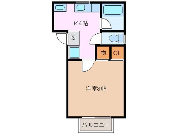 江戸橋駅 徒歩9分 2階の物件間取画像